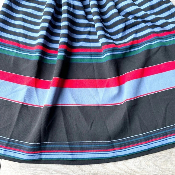 Zara Striped Pleated A Line Midi Skirt - Picture 5 of 14